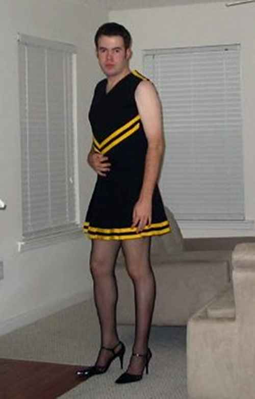 Guy in Cheerleader Outfit